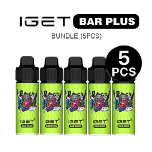 IGET Bar Plus 6000 5 Pack Cheap Super Saver Bundle Rechargeable